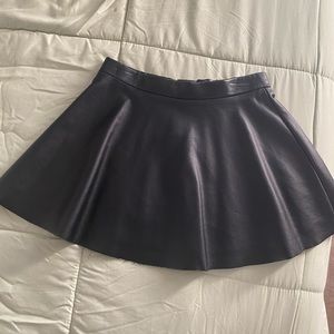 Circle Skirt in soft faux leather